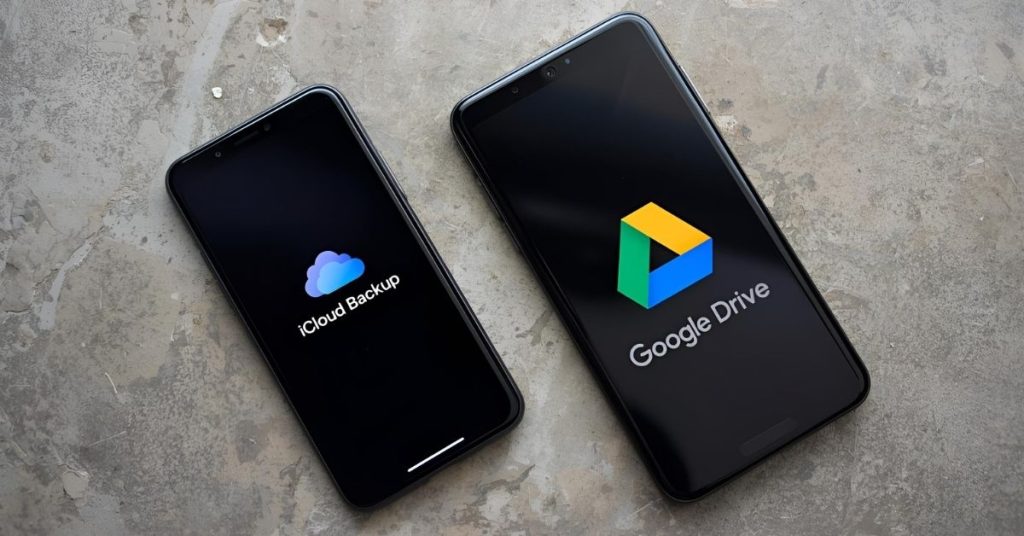 backup with icloud and google