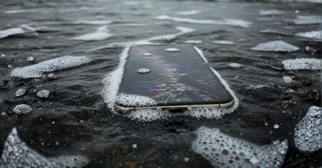 salt water damaged phone