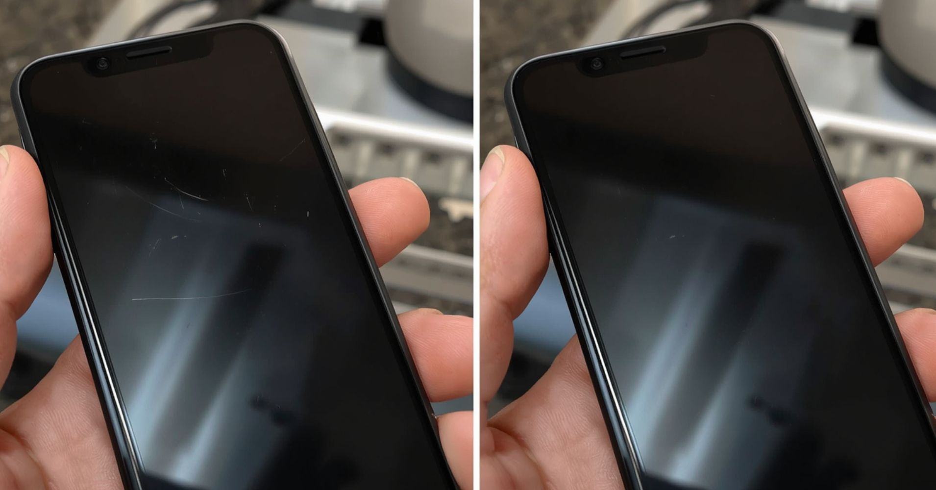 applying screen protector